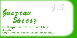 gusztav spiesz business card